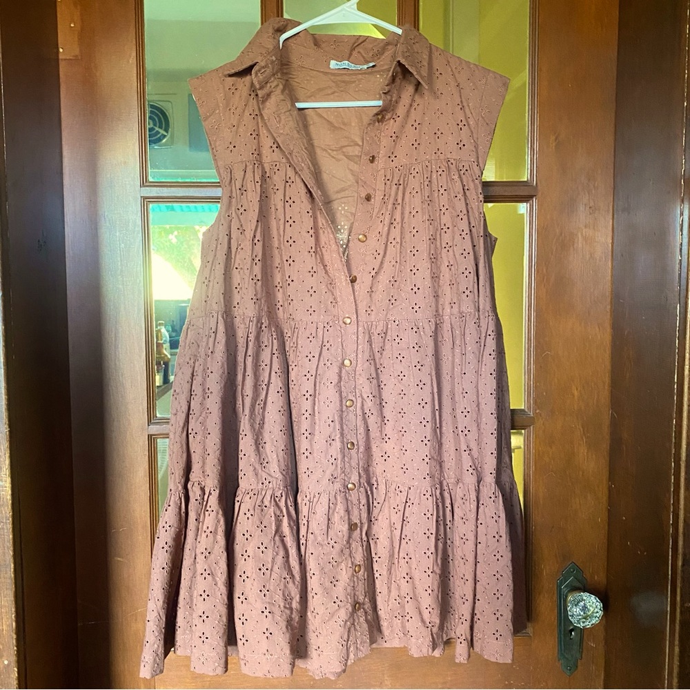 Mon Renn Florence Floral Eyelet Dress